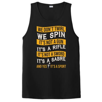 We Dont Twirl We Spin And Yes Its A Sport Color Guard PosiCharge Competitor Tank