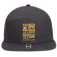 We Dont Twirl We Spin And Yes Its A Sport Color Guard 7 Panel Mesh Trucker Snapback Hat