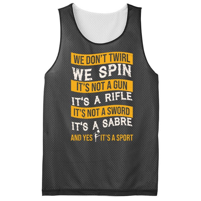 We Dont Twirl We Spin And Yes Its A Sport Color Guard Mesh Reversible Basketball Jersey Tank