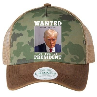 Wanted Donald Trump For President 2024 Legacy Tie Dye Trucker Hat