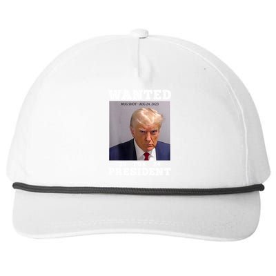 Wanted Donald Trump For President 2024 Snapback Five-Panel Rope Hat