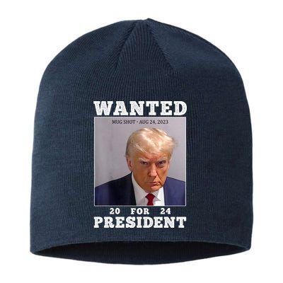 Wanted Donald Trump For President 2024 Sustainable Beanie