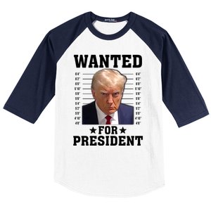 Wanted Donald Trump For President 2024 Baseball Sleeve Shirt