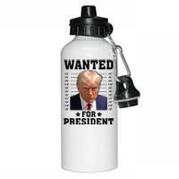 Wanted Donald Trump For President 2024 Aluminum Water Bottle