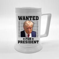 Wanted Donald Trump For President 2024 Beer Stein