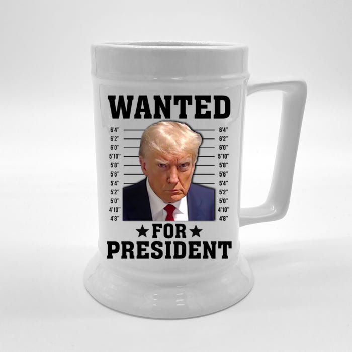 Wanted Donald Trump For President 2024 Beer Stein