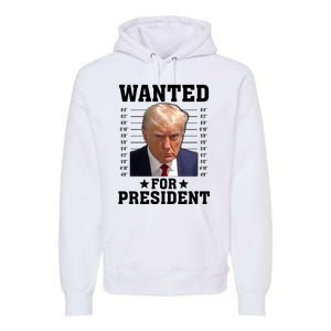 Wanted Donald Trump For President 2024 Premium Hoodie