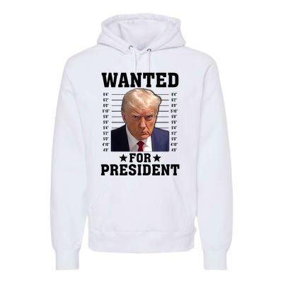 Wanted Donald Trump For President 2024 Premium Hoodie