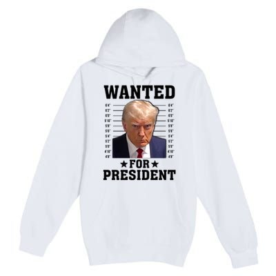 Wanted Donald Trump For President 2024 Premium Pullover Hoodie