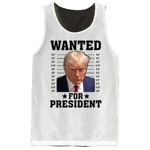 Wanted Donald Trump For President 2024 Mesh Reversible Basketball Jersey Tank