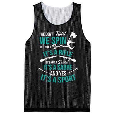 We Dont Twirl We Spin Cute Color Guard Flag Mesh Reversible Basketball Jersey Tank