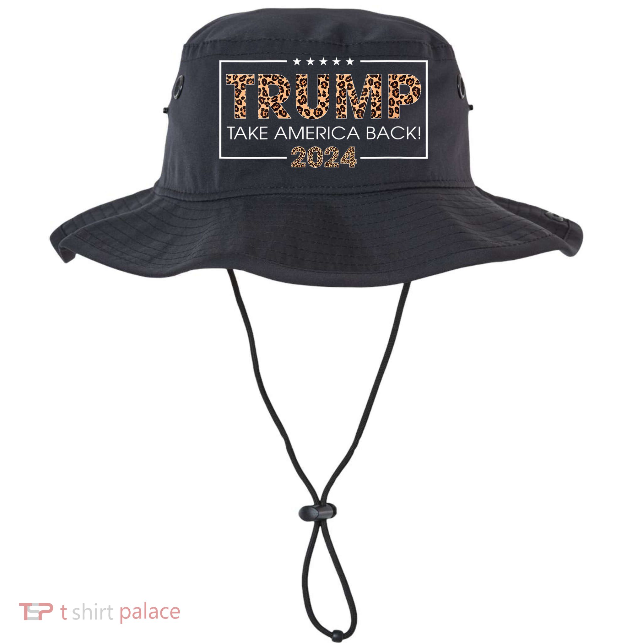 Womens Donald Trump 2024 Take America Back Leopard Print Gift Women Bucket Hat
