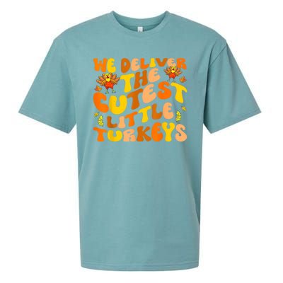 We Deliver The Cutest Little Turkeys L&D Nurse Thanksgiving Sueded Cloud Jersey T-Shirt