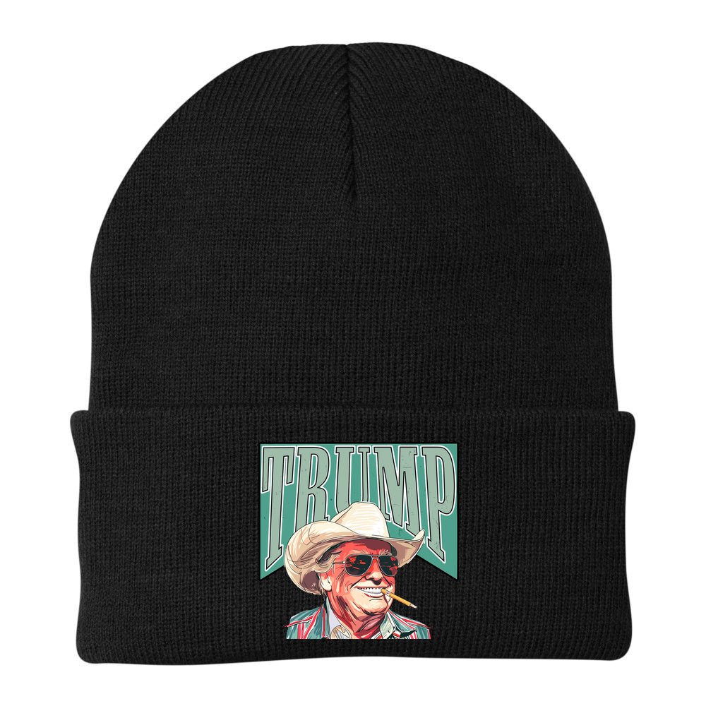 Western Donald Trump Cowboy Maga Beanie