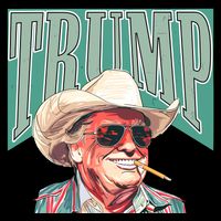 Western Donald Trump Cowboy Maga Drawstring Bag