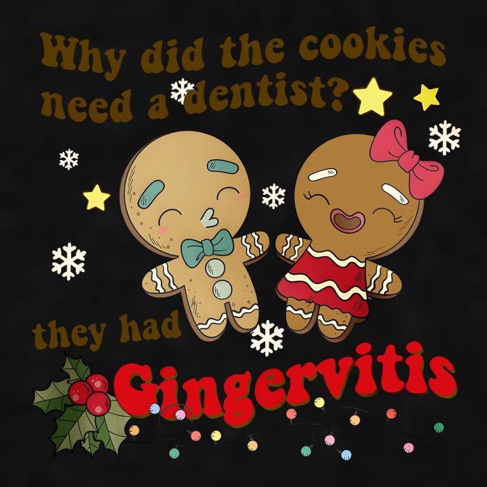 Why Did The Cookies Need A Dentist They Had Gingervitis Matching Couple Xmas Ladies PosiCharge Tri-Blend Wicking Tank