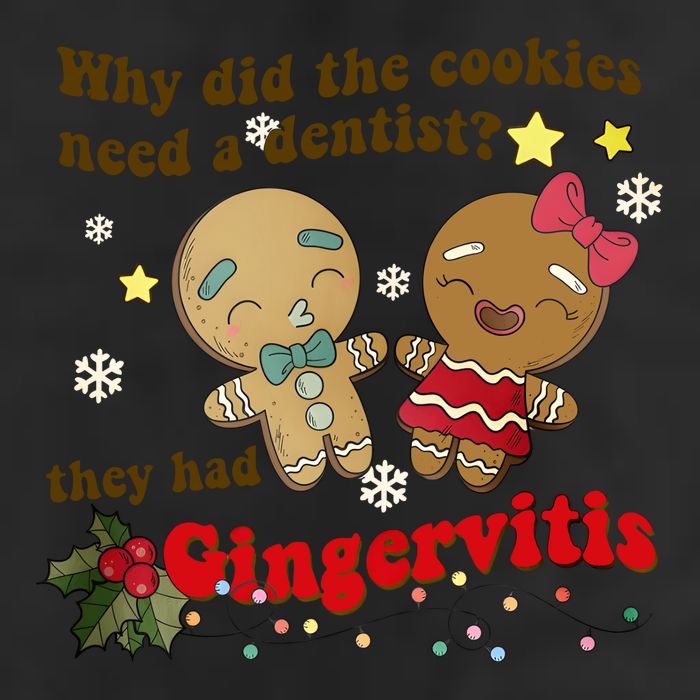 Why Did The Cookies Need A Dentist They Had Gingervitis Matching Couple Xmas 7 Panel Mesh Trucker Snapback Hat