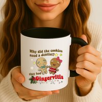 Why Did The Cookies Need A Dentist They Had Gingervitis Matching Couple Xmas Mug