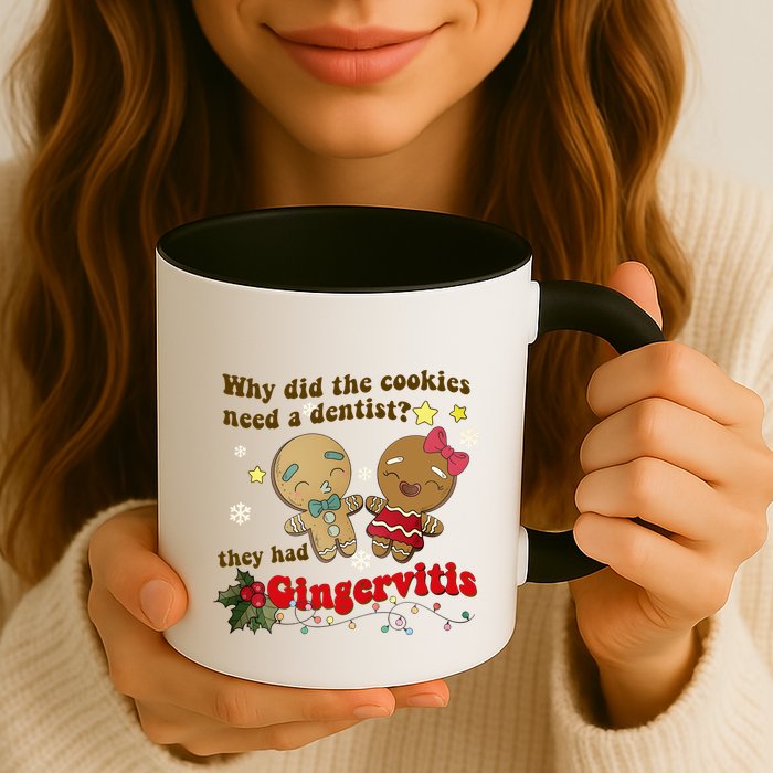 Why Did The Cookies Need A Dentist They Had Gingervitis Matching Couple Xmas Mug