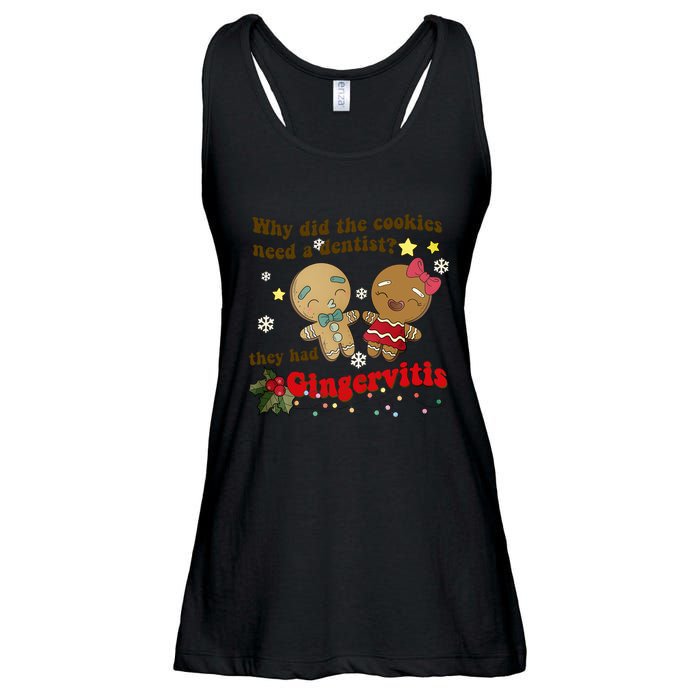 Why Did The Cookies Need A Dentist They Had Gingervitis Matching Couple Xmas Ladies Essential Flowy Tank