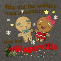 Why Did The Cookies Need A Dentist They Had Gingervitis Matching Couple Xmas Cotton Canvas Backpack