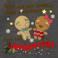 Why Did The Cookies Need A Dentist They Had Gingervitis Matching Couple Xmas Vector Backpack
