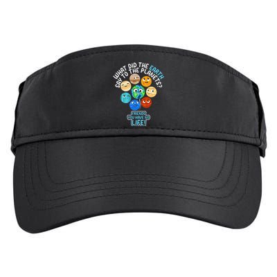 What Did The Earth Say To The Planets Funny Solar System Adult Drive Performance Visor