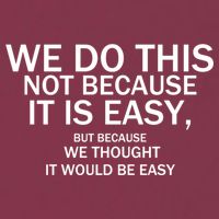 We Do This Not Because It Is Easy, But Because We Thought It Would Be Easy. 16oz Travel Tumbler