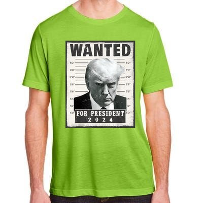 Wanted Donald Trump For President 2024 Trump Mug Shot Adult ChromaSoft Performance T-Shirt