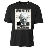 Wanted Donald Trump For President 2024 Trump Mug Shot Cooling Performance Crew T-Shirt