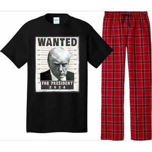 Wanted Donald Trump For President 2024 Trump Mug Shot Pajama Set