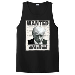 Wanted Donald Trump For President 2024 Trump Mug Shot PosiCharge Competitor Tank