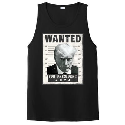 Wanted Donald Trump For President 2024 Trump Mug Shot PosiCharge Competitor Tank