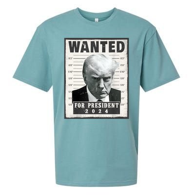 Wanted Donald Trump For President 2024 Trump Mug Shot Sueded Cloud Jersey T-Shirt