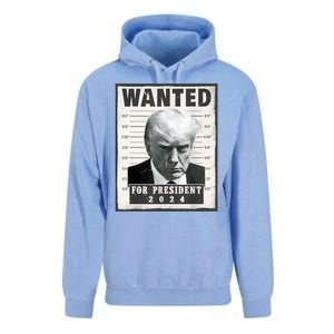 Wanted Donald Trump For President 2024 Trump Mug Shot Unisex Surf Hoodie