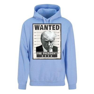 Wanted Donald Trump For President 2024 Trump Mug Shot Unisex Surf Hoodie