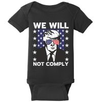 Wanted Donald Trump For President 2024 Trump Mug Shot Baby Bodysuit