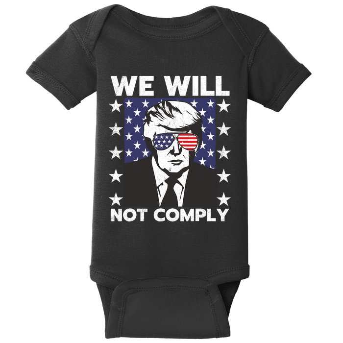 Wanted Donald Trump For President 2024 Trump Mug Shot Baby Bodysuit