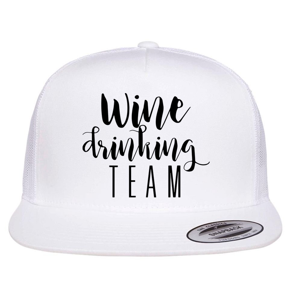 Wine Drinking Team Drinking Festival Drinking Party Flat Bill Trucker Hat