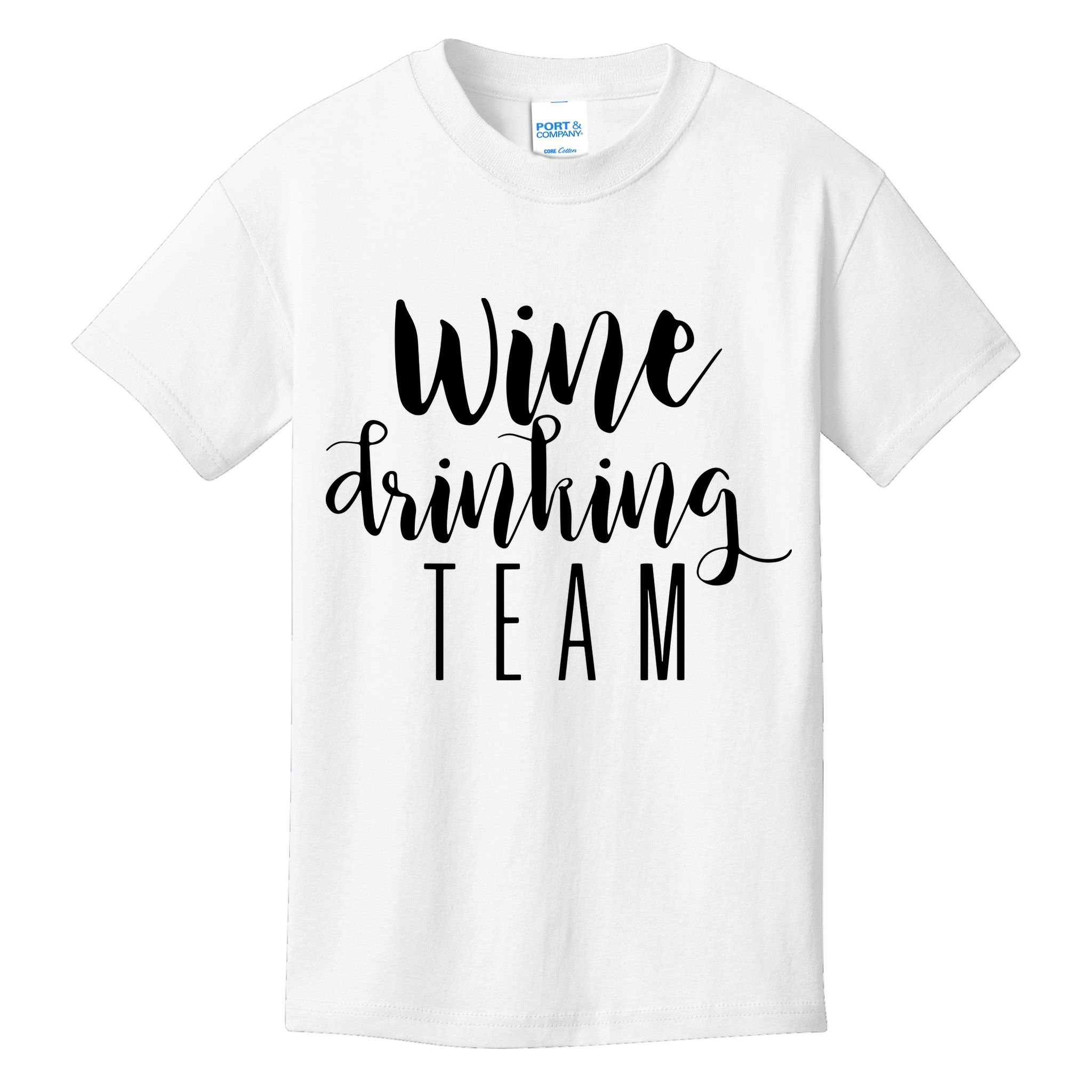 Wine Drinking Team Drinking Festival Drinking Party Kids T-Shirt