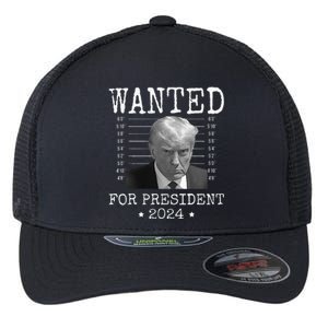 Wanted Donald Trump 2024 For President Never Surrender Flexfit Unipanel Trucker Cap