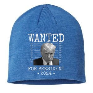 Wanted Donald Trump 2024 For President Never Surrender Sustainable Beanie