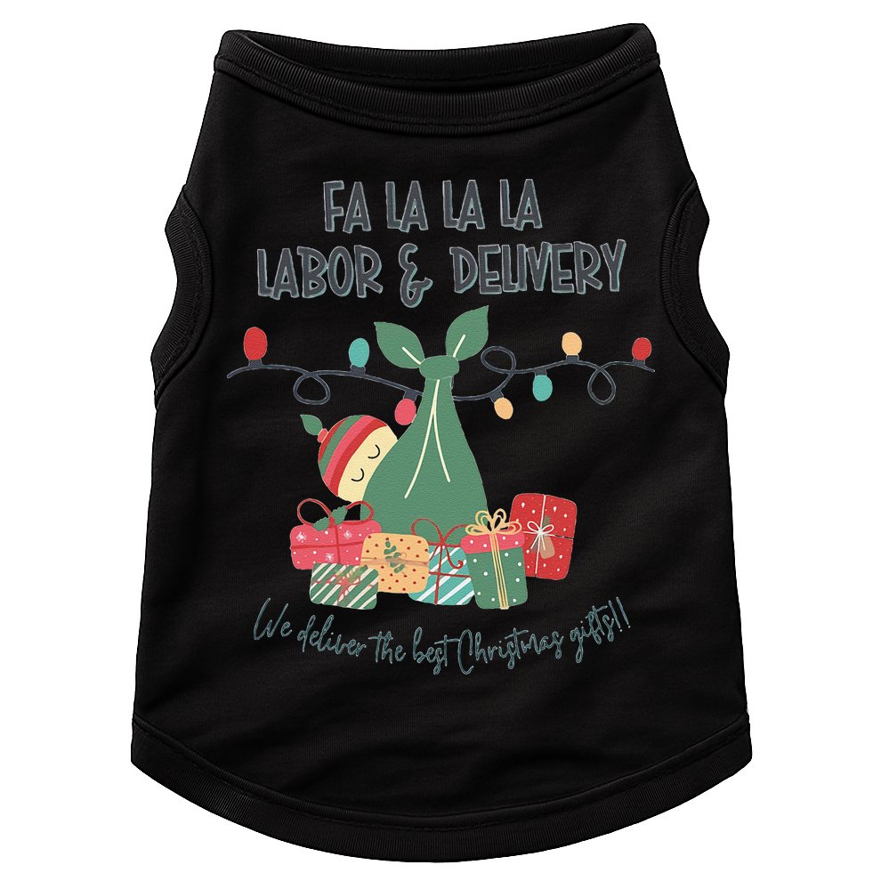 We Deliver The Best Presents Labor And Delivery Rn Christmas Doggie Tank