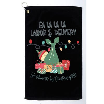 We Deliver The Best Presents Labor And Delivery Rn Christmas Golf Towel