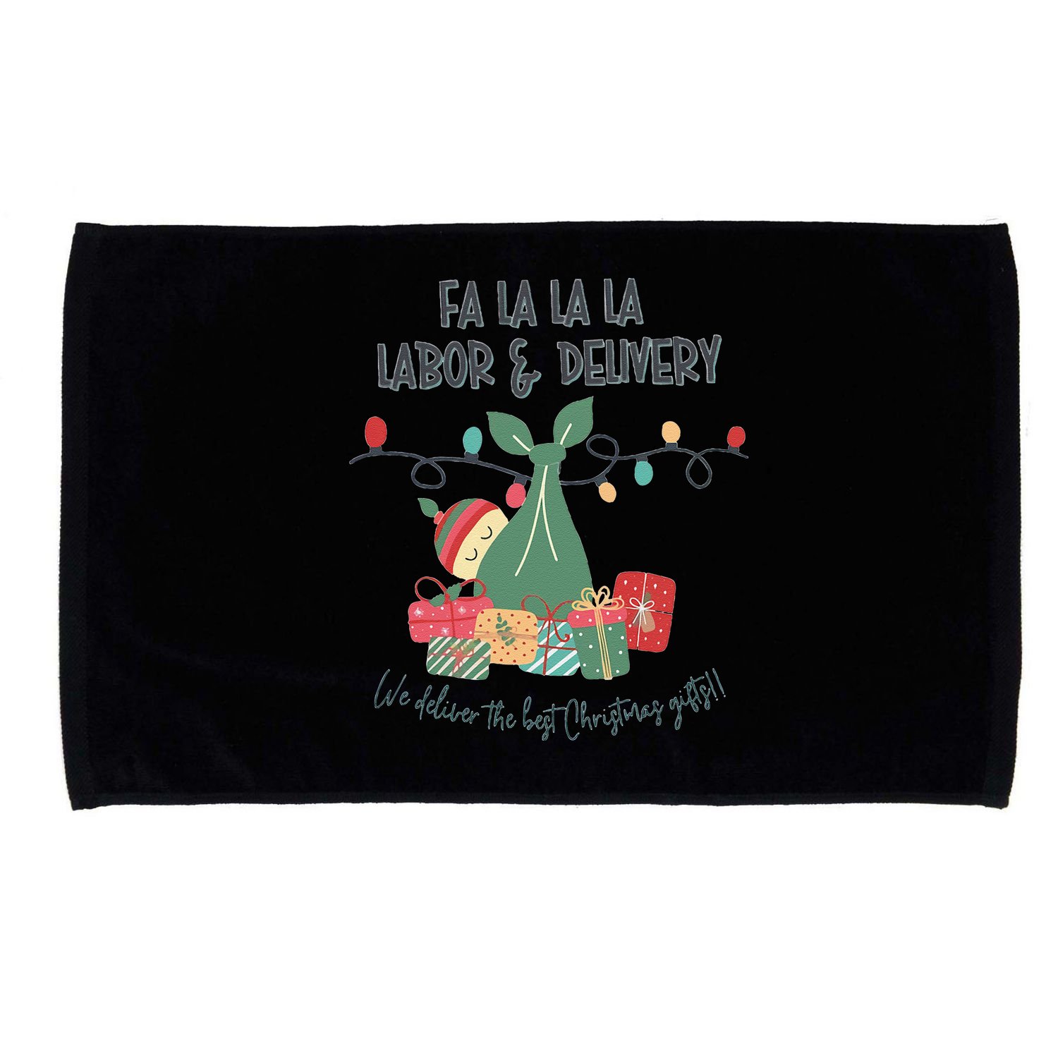 We Deliver The Best Presents Labor And Delivery Rn Christmas Microfiber Hand Towel