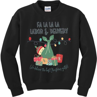 We Deliver The Best Presents Labor And Delivery Rn Christmas Kids Sweatshirt