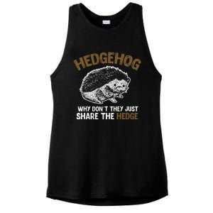 Why Dont They Just Share The Hedge Hedgehog Ladies PosiCharge Tri-Blend Wicking Tank