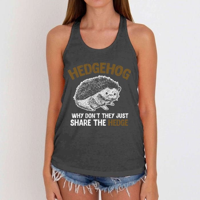 Why Dont They Just Share The Hedge Hedgehog Women's Knotted Racerback Tank