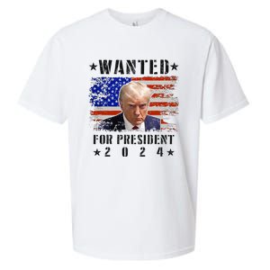 Wanted Donald Trump For President 2024 Trump Mug Shot Flag Sueded Cloud Jersey T-Shirt