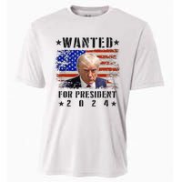 Wanted Donald Trump For President 2024 Trump Mug Shot Flag Cooling Performance Crew T-Shirt